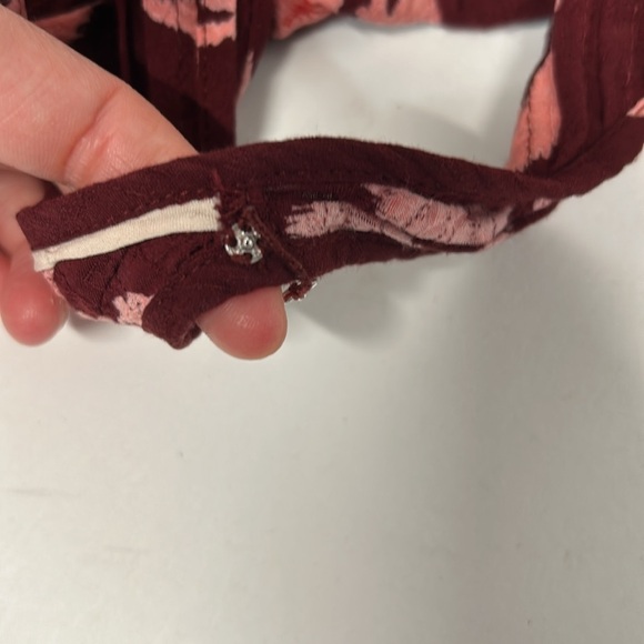 Maeve Red Relaxed Buttoned Tank Top size 4 - Picture 6 of 7